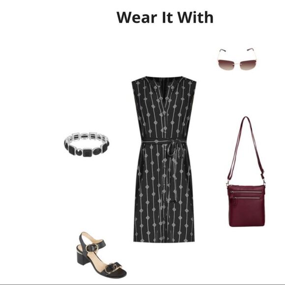 ✨ Liz Claiborne Sleeveless Shirt Dress✨ - Picture 6 of 7